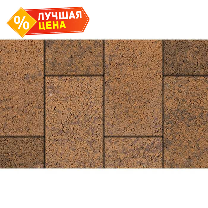 Плитка тротуарная Прямоугольник (Ла-Линия) Б.5.П.8 Листопад гладкий Арабская ночь 600x300x80 мм