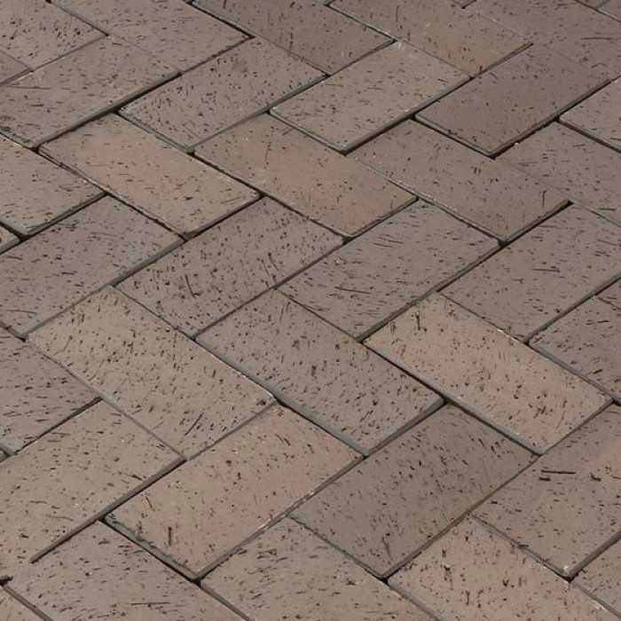 Клинкерная брусчатка Lode Wega коричневая шероxоватая, 200x100x47 мм