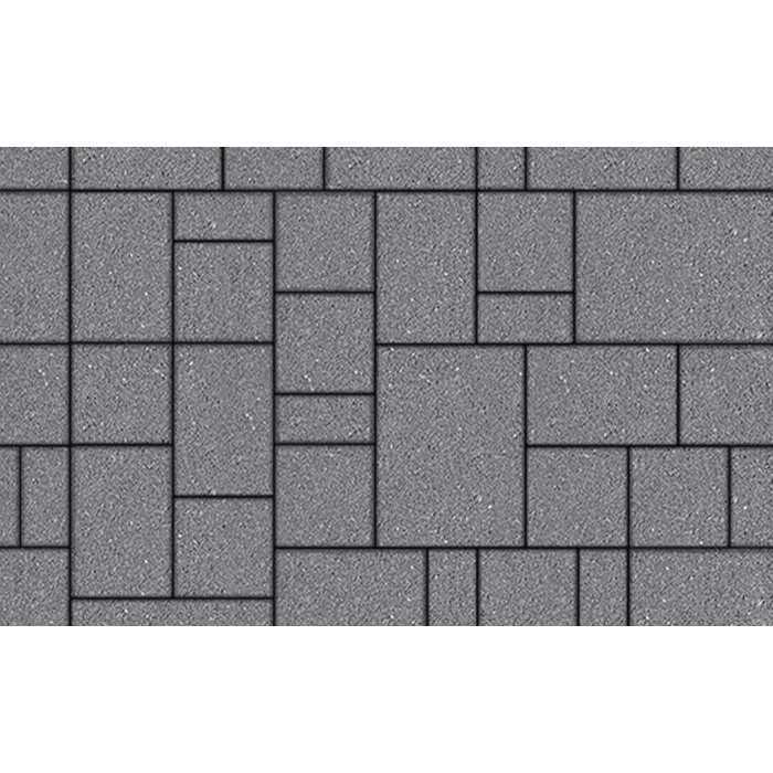 Плитка тротуарная Мюнxен Б.2.Ф.6см гладкий серый